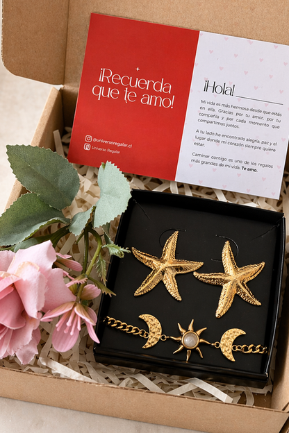 ✨ PACK 1 - ARETES ESTRELLA DE MAR + PULSERA SUNSHINE