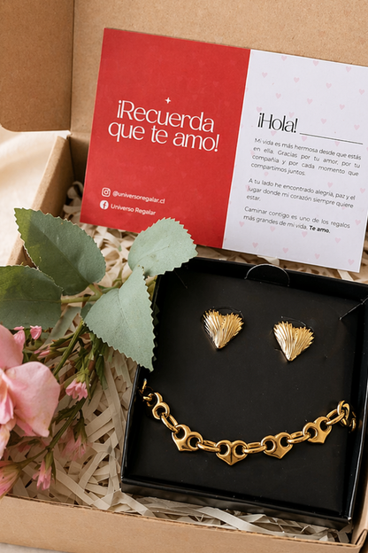 ✨ PACK 6 - ARETES AMOR + PULSERA LUCY